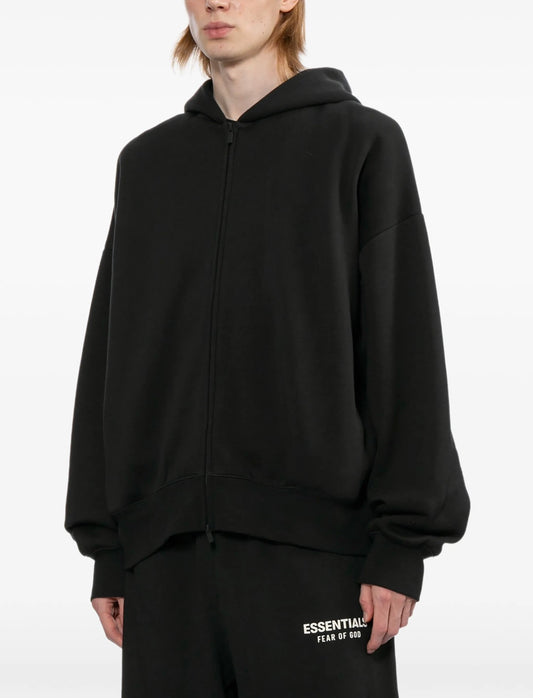ESSENTIALS BLACK ZIP